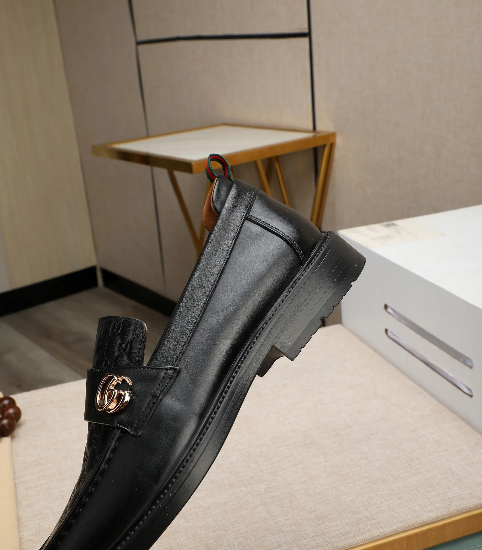 Men's men's shoes💰500📛📛Original (water-dyed cow lining) Gucci GUCCI official website formal shoes🌀 Italian🇮🇹imported cowhide➕top imported water-dyed cowhide lining💋Finely handmade original bottom, the real thing looks better when photographed in person Standard size 38-44